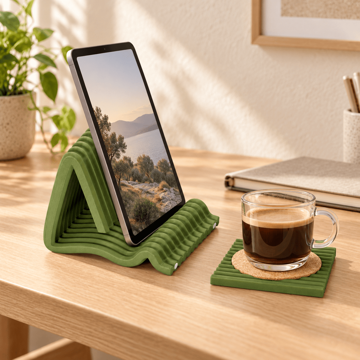 Cove 4-in-1 Stand | Desk Accessories made from Plant-based material - Zoventi