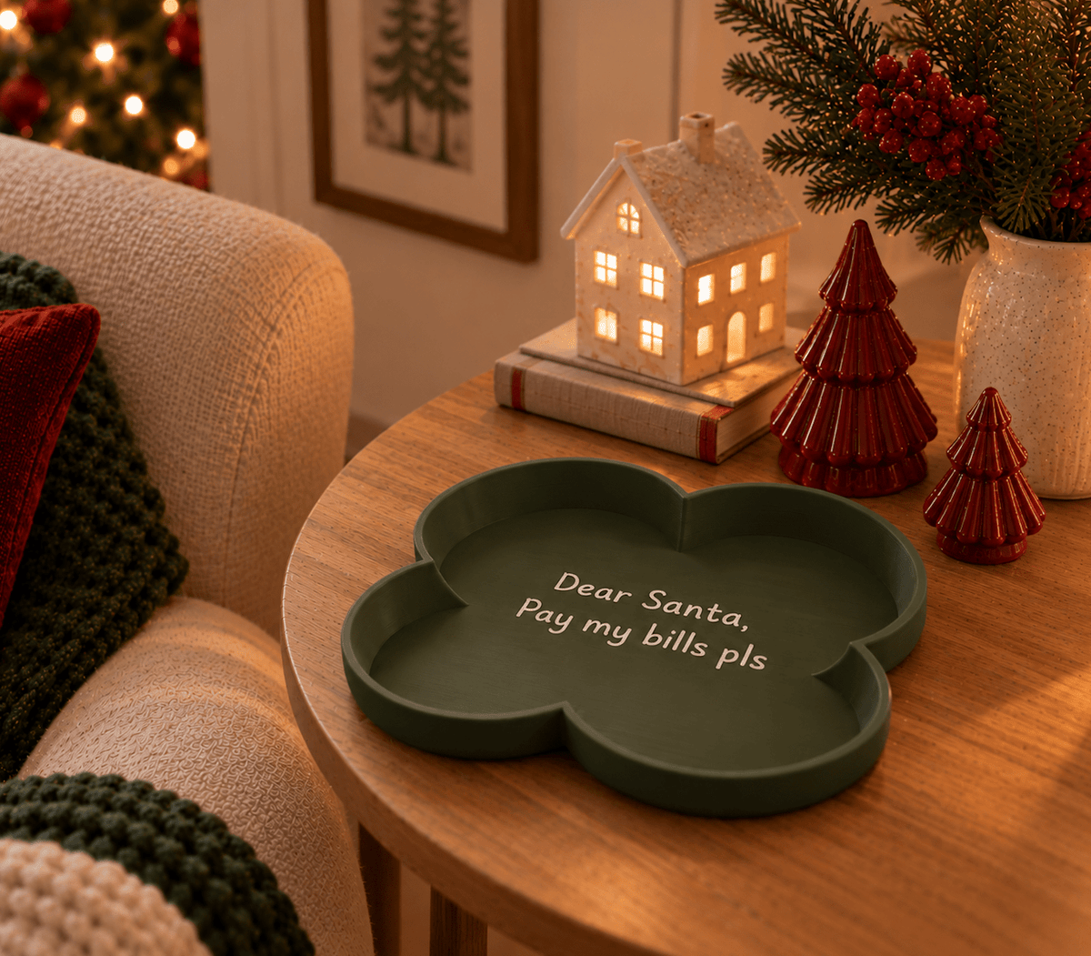 Fun Christmas Quote Tray - Zoventi